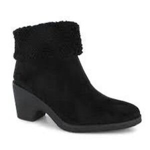 Aerosoles Black faux suede ankle boots